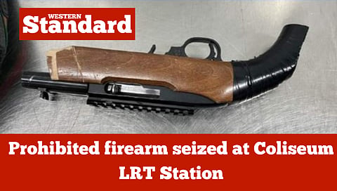 Prohibited firearm seized at Coliseum LRT Station