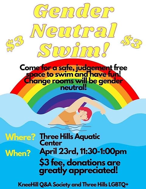 ‘Gender neutral’ change rooms for family swimming event in rural Alberta town