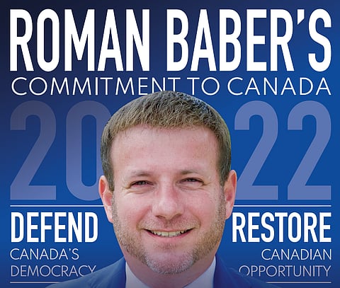 Baber's 'Commitment to Canada' focuses on energy independence, restoring trust in government