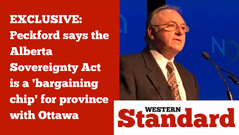 EXCLUSIVE: Peckford says the Alberta Sovereignty Act  is a 'bargaining chip' for province with Ottawa