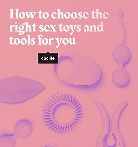 Taxes hard at work: CBC gives Canadians sex toy advice