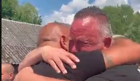 Dad fakes his death then flys into his own 'funeral'