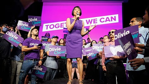 Toronto mayoral candidate Olivia Chow held a rally in Scarborough on June 19, 2023. 