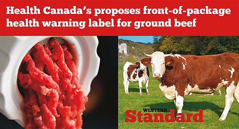 Health Canada proposes front-of-package health warning label for ground beef