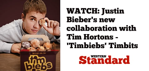 WATCH: Justin Bieber’s new collaboration with Tim Hortons – ‘Timbiebs’ Timbits