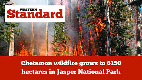 Chetamon wildfire grows to 6150 hectares in Jasper National Park