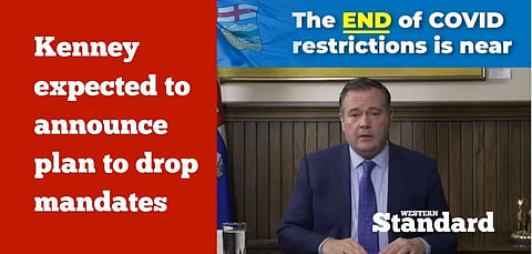 Kenney expected to announce plan to drop mandates