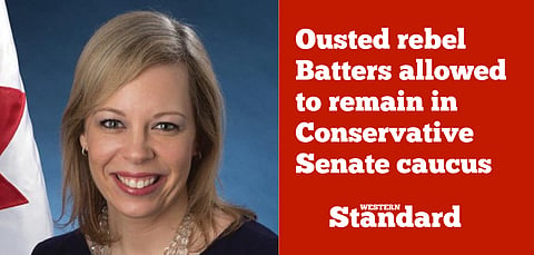 Ousted rebel Batters allowed to remain in Conservative Senate caucus