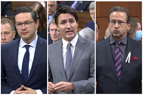WATCH: Poilievre and Blanchet team up against Trudeau over Chinese electoral interference