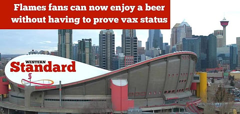 Flames fans can now enjoy a beer without having to prove vax status