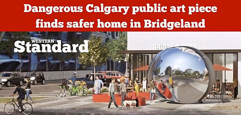 Dangerous Calgary public art piece finds safer home in Bridgeland