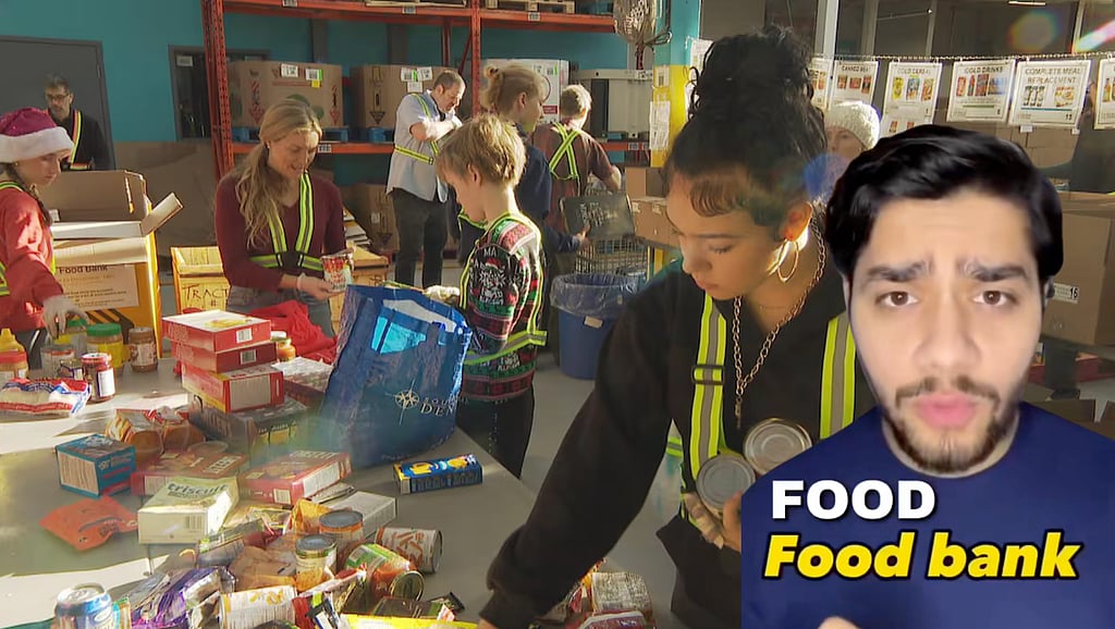 'ENJOY THE PERKS': Viral clip touts food banks as a grocery hack